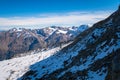 Enjoying the Ãâtztal alps viewing platform Schwarze Schneid Tyrol, Austria Royalty Free Stock Photo